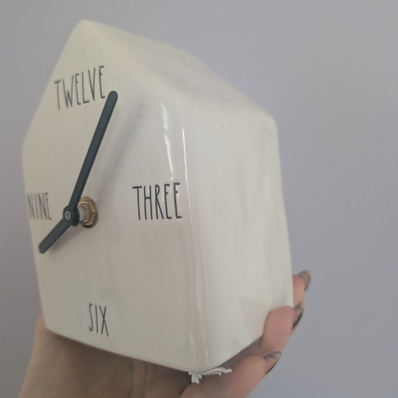 Rae Dunn Cream Clock - Picture 3 of 6